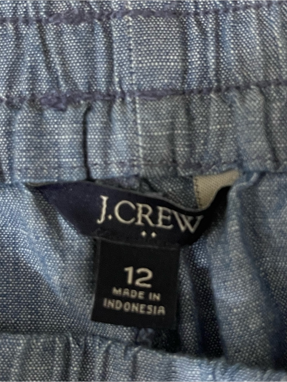 J Crew Chambray Drawstring Tapered Pants Resort Wear Coastal Casual 12 - Picture 10 of 11